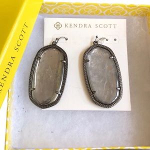 Kendra Scott Gunmetal Gray Danielle Earrings